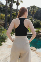 Racerback Brami Top – Grid Texture