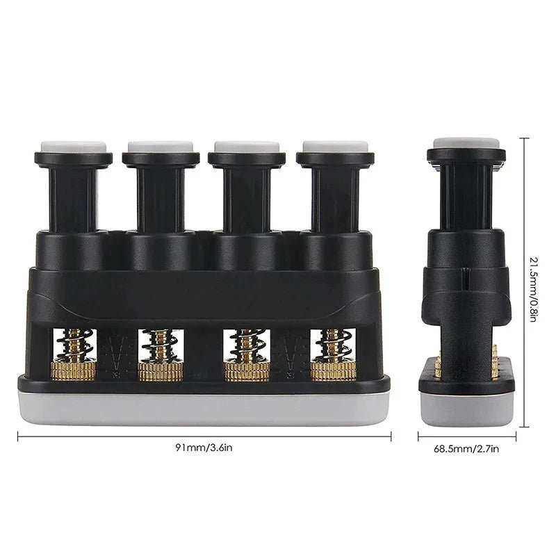 Hand Finger Exerciser Hand Grip Strengthener 4-Tension Adjustable Ergonomic Silicone Finger Trainer for Arthritis Therapy.