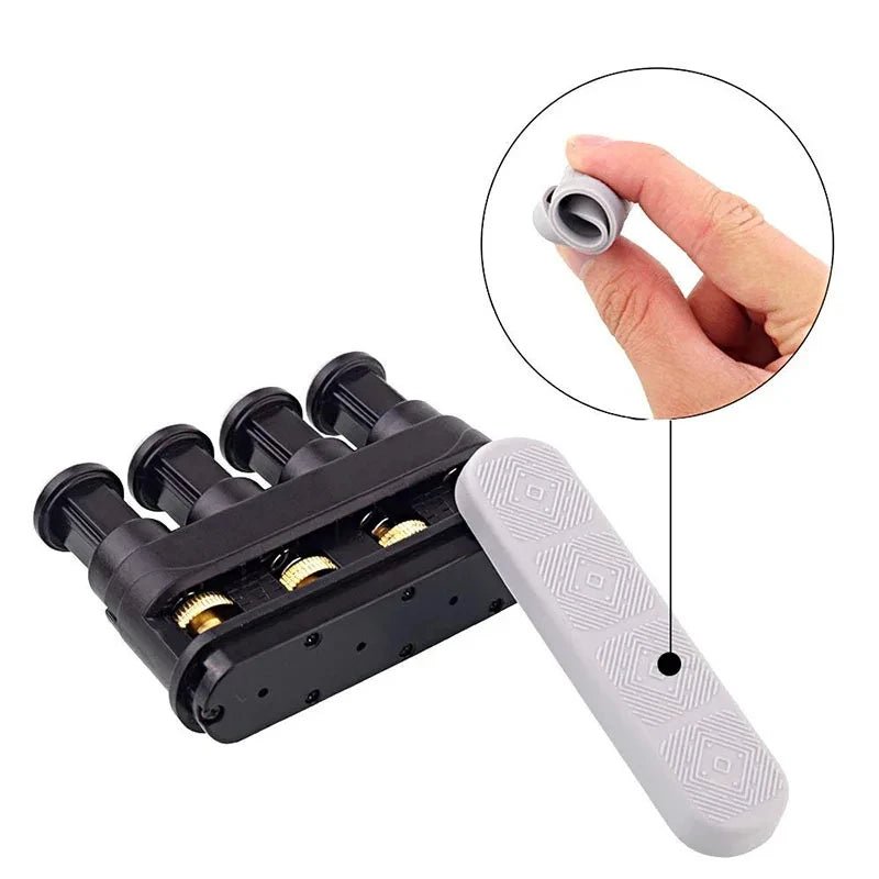 Hand Finger Exerciser Hand Grip Strengthener 4-Tension Adjustable Ergonomic Silicone Finger Trainer for Arthritis Therapy.