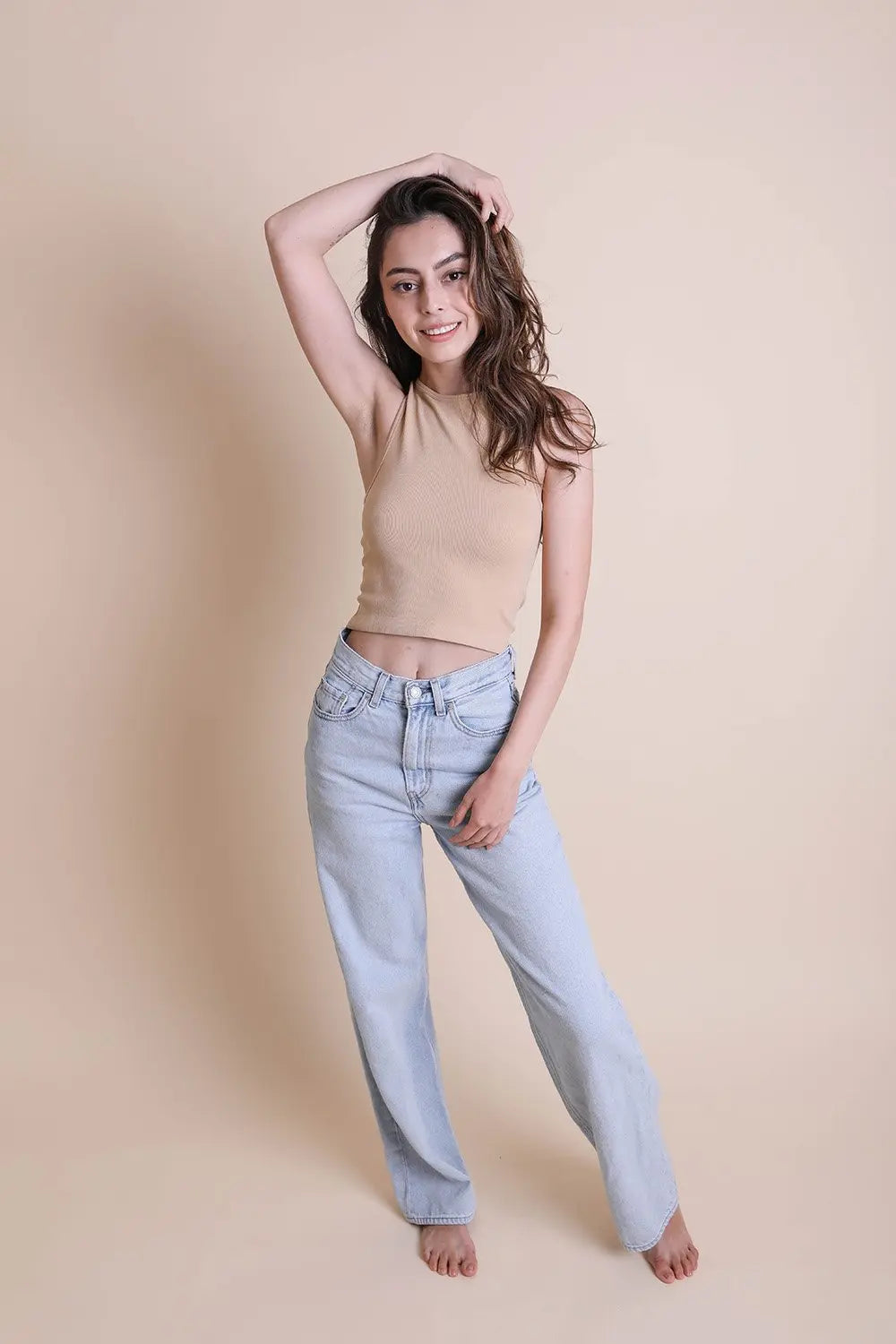 High – Neck Brami Top – Racerback
