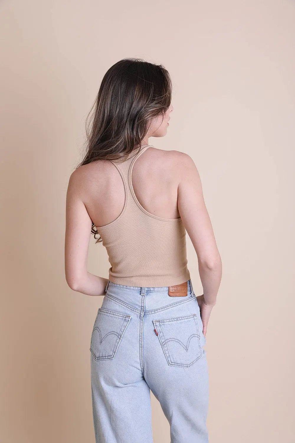 High – Neck Brami Top – Racerback