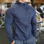 High Quality Nylon Sport Coat Mens Gym Fitness Hoodies Outdoor Workout Tops Hooded Training Running Zipped Jacket ClothesEstaliosFitEstaliosFit184449789;2026057;17781804086iYSj