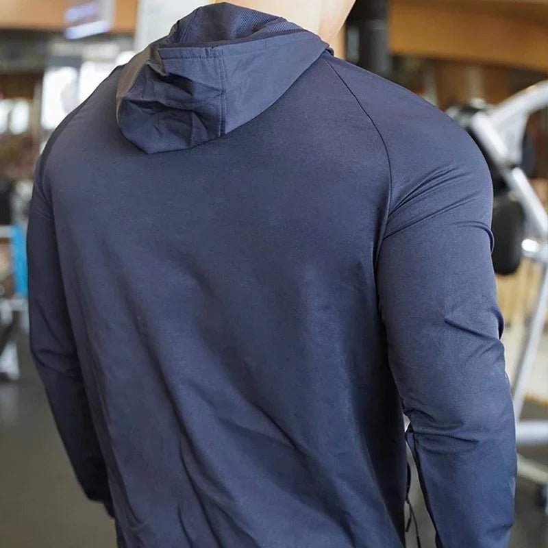 High Quality Nylon Sport Coat Mens Gym Fitness Hoodies Outdoor Workout Tops Hooded Training Running Zipped Jacket ClothesEstaliosFitEstaliosFit184449789;2026057;17781804086iYSj