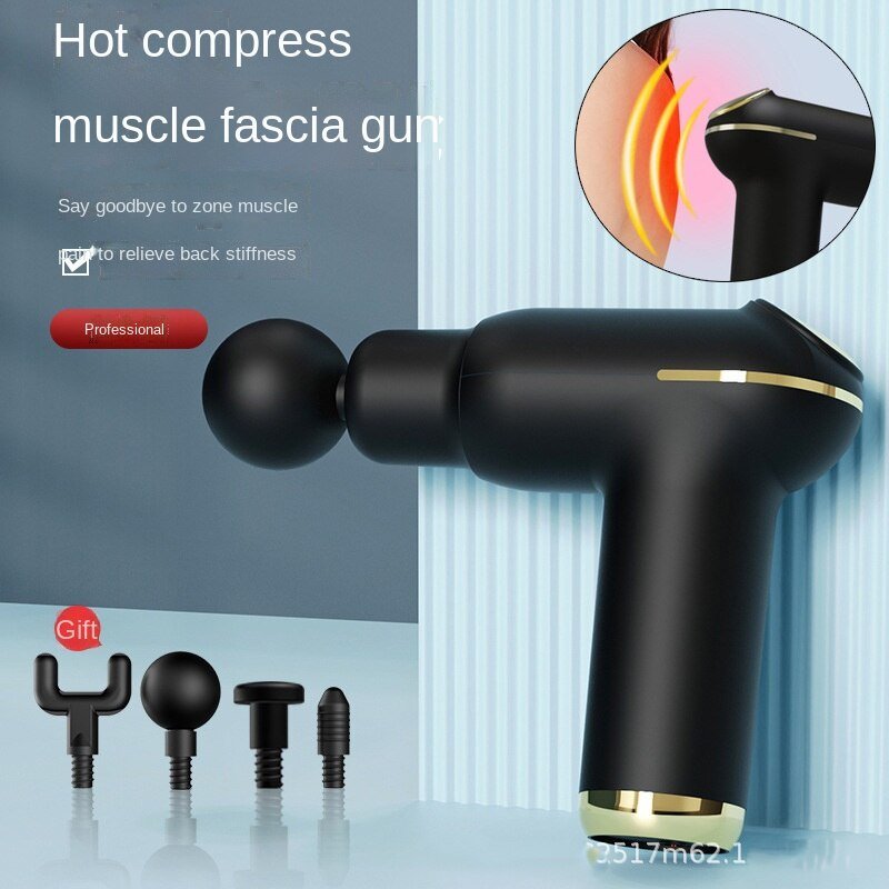 Hot Compress Percussion Massage Gun — Portable Electric Muscle Relaxer.