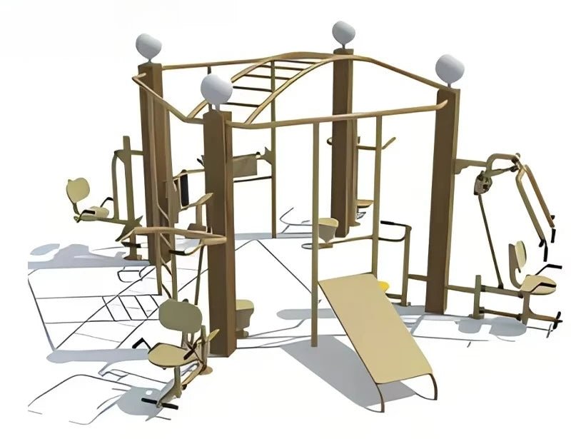 Kids Outdoor Fitness Station – Traction Bar Playground Equipment