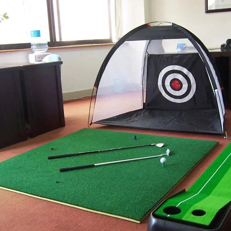 Indoor 2M Golf Practice Net Tent Golf Hitting Cage Garden Grassland Practice Tent Golf Training Equipment Mesh Mat Outdoor SwingEstaliosFitEstaliosFit183651659;20260421;1776809253xsdR8