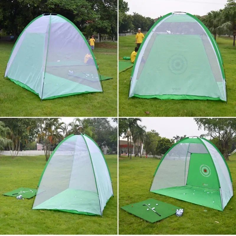 Indoor 2M Golf Practice Net Tent Golf Hitting Cage Garden Grassland Practice Tent Golf Training Equipment Mesh Mat Outdoor SwingEstaliosFitEstaliosFit183651659;20260421;1776809253xsdR8