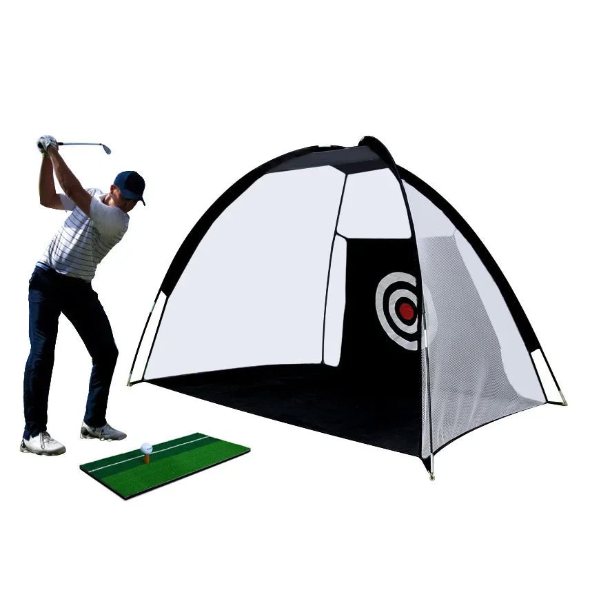 Indoor 2M Golf Practice Net Tent Golf Hitting Cage Garden Grassland Practice Tent Golf Training Equipment Mesh Mat Outdoor SwingEstaliosFitEstaliosFit183651659;20260421;1776809253xsdR8