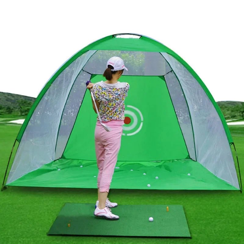 Indoor 2M Golf Practice Net Tent Golf Hitting Cage Garden Grassland Practice Tent Golf Training Equipment Mesh Mat Outdoor SwingEstaliosFitEstaliosFit183651659;20260421;1776809253xsdR8