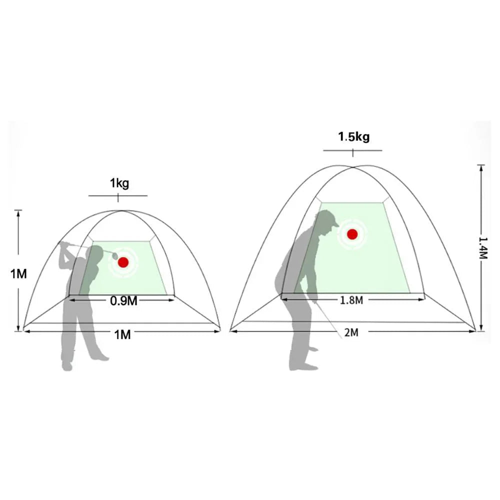 Indoor 2M Golf Practice Net Tent Golf Hitting Cage Garden Grassland Practice Tent Golf Training Equipment Mesh Mat Outdoor SwingEstaliosFitEstaliosFit183651659;20260421;1776809253xsdR8