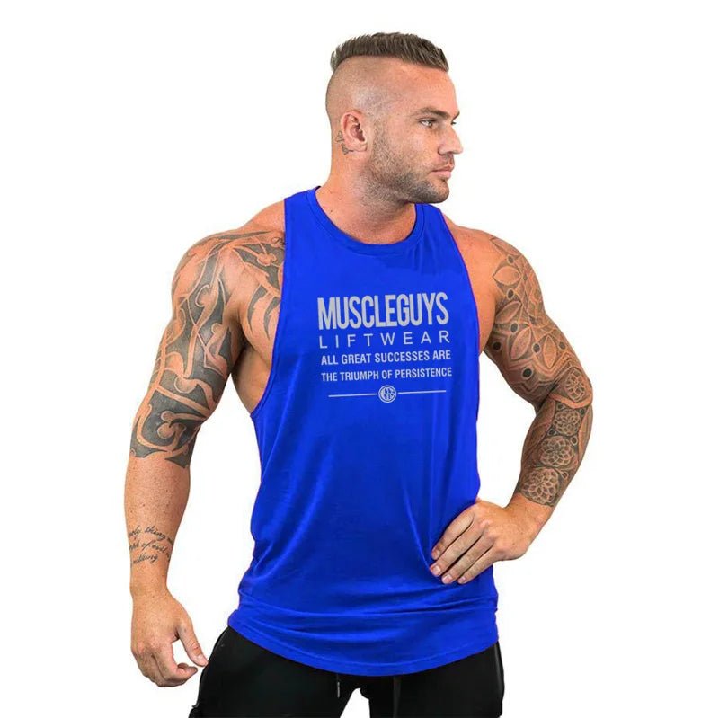 Men Bodybuilding Tank Tops Gym Workout Fitness Cotton Sleeveless Shirt Running Vest Stringer Singlet Male Summer Sports ClothesEstaliosFitEstaliosFit184450077;2026057;1778180430cmddT