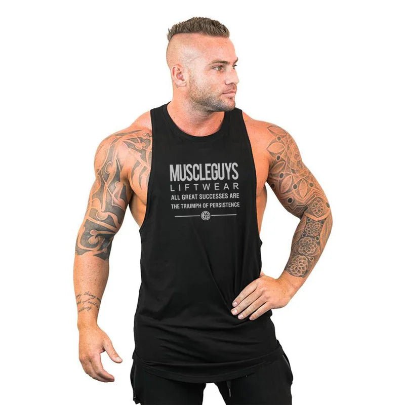 Men Bodybuilding Tank Tops Gym Workout Fitness Cotton Sleeveless Shirt Running Vest Stringer Singlet Male Summer Sports ClothesEstaliosFitEstaliosFit184450082;2026057;1778180430sUpgv