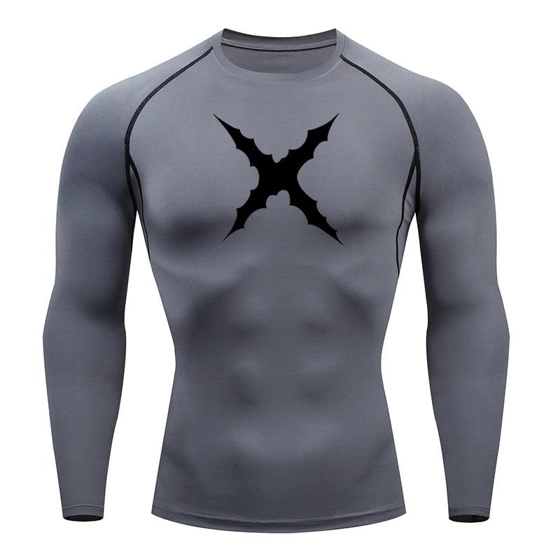Men Scar Print Compression Shirt Quick Dry Athletic BaselayerEstaliosFitEstaliosFit184218191;2026052;1777703568AXRc7