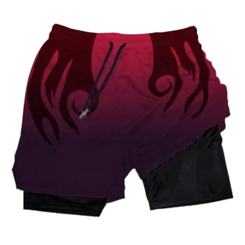 Mens 2 - in - 1 Graphic Print Running Shorts with PocketsEstaliosFitEstaliosFit184218060;2026052;17777035576aeKE