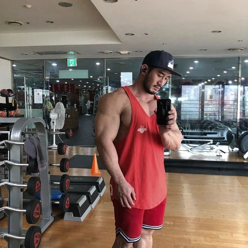 Mens Gym Summer Cotton Workout Tank Top Sleeveless Shirt Sportswear Singlets Fitness Clothes Bodybuilding Undershirt Casual VestEstaliosFitEstaliosFit184449557;2026057;1778180393fbZis