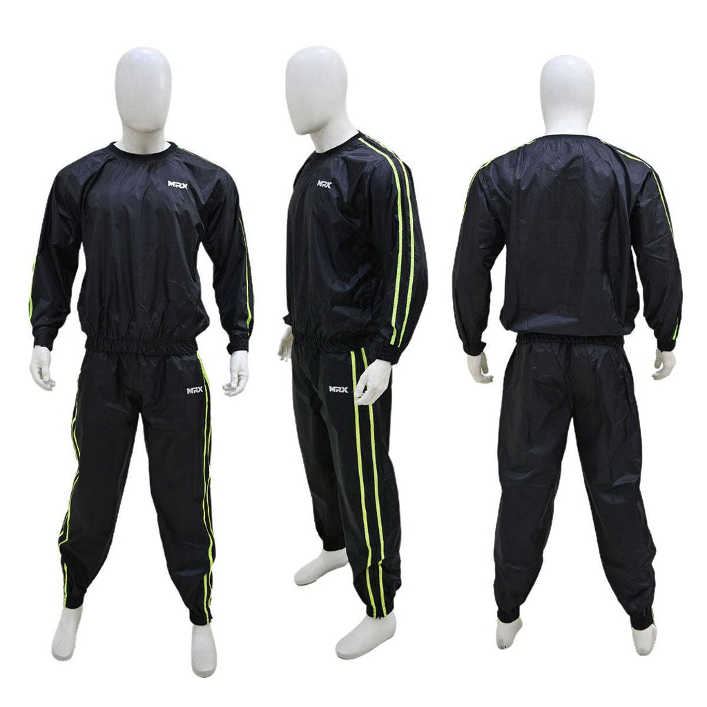 MRX Mens Sauna Sweat Suit Weight Loss Slimming Gym Training Boxing MMAMRX ProductsSauna SuitEstaliosFit1181-BG-M