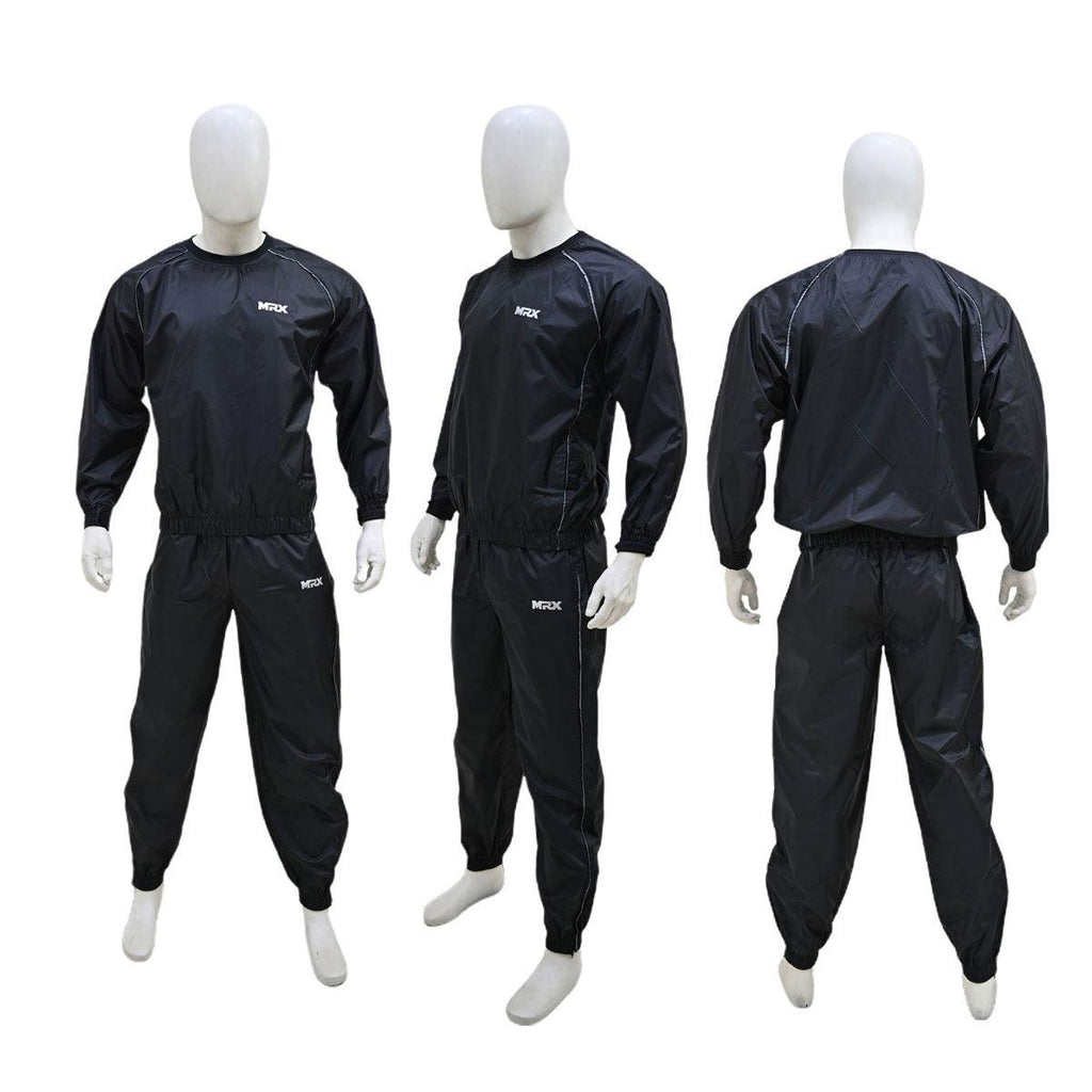 MRX Mens Sauna Sweat Suit Weight Loss Slimming Gym Training Boxing MMAMRX ProductsSauna SuitEstaliosFit1181-BG-M