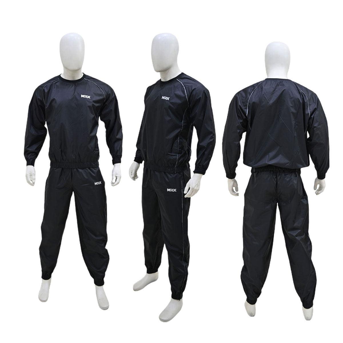 MRX Mens Sauna Sweat Suit Weight Loss Slimming Gym Training Boxing MMAMRX ProductsSauna SuitEstaliosFit1181-BG-M