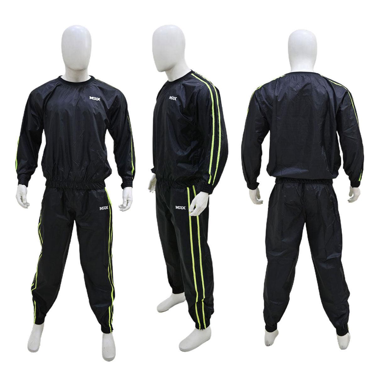 MRX Mens Sauna Sweat Suit Weight Loss Slimming Gym Training Boxing MMAMRX ProductsSauna SuitEstaliosFit1181-BG-M