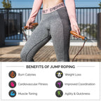 MRX Weighted Leather Jump Rope Heavy Duty Wood HandleMRX ProductsJump RopesEstaliosFit584-BRN