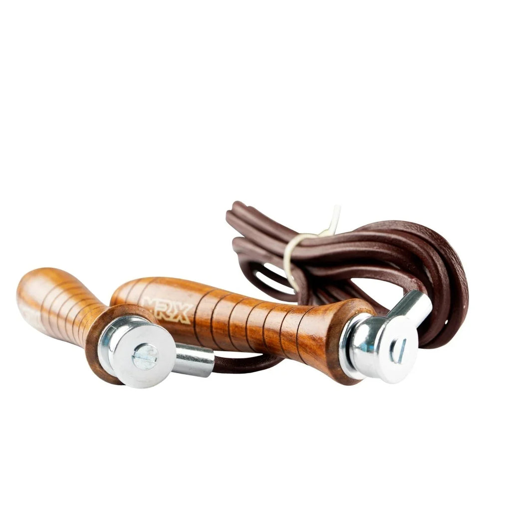 MRX Weighted Leather Jump Rope Heavy Duty Wood HandleMRX ProductsJump RopesEstaliosFit584-BRN
