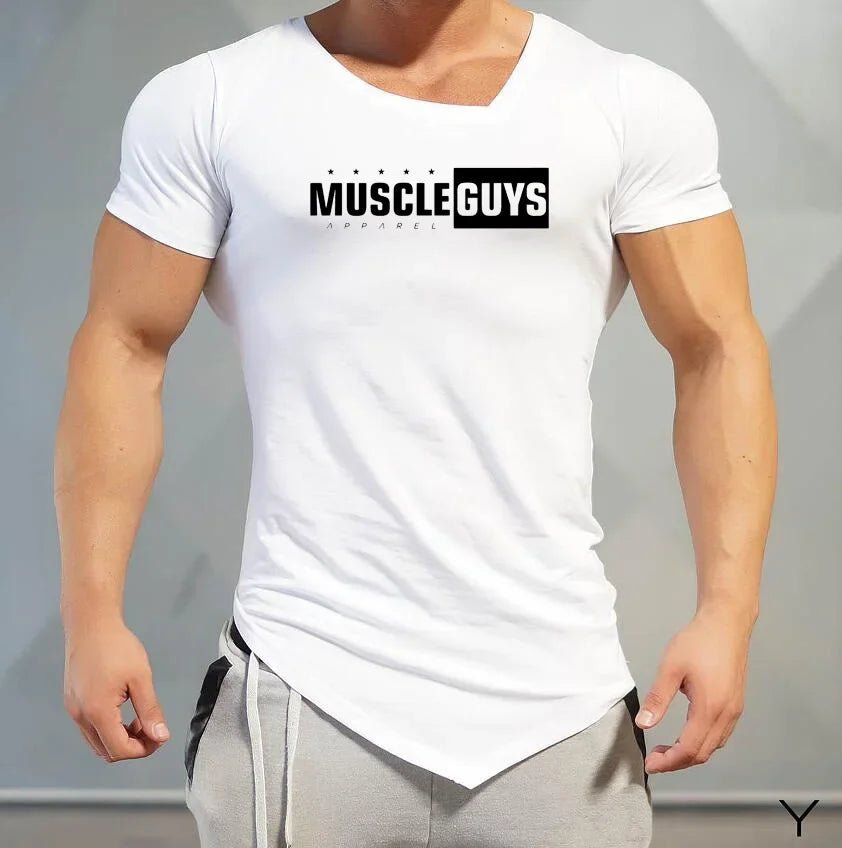 Muscleguys Mens T-Shirts gym Brand Fitness Bodybuilding Workout Clothes Man Cotton Sporting T Shirt Men plus sizeEstaliosFitEstaliosFit184449821;2026057;1778180409V9KJm