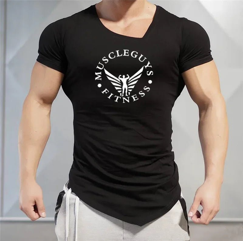 Muscleguys Mens T-Shirts gym Brand Fitness Bodybuilding Workout Clothes Man Cotton Sporting T Shirt Men plus sizeEstaliosFitEstaliosFit184449817;2026057;1778180409Npaqk