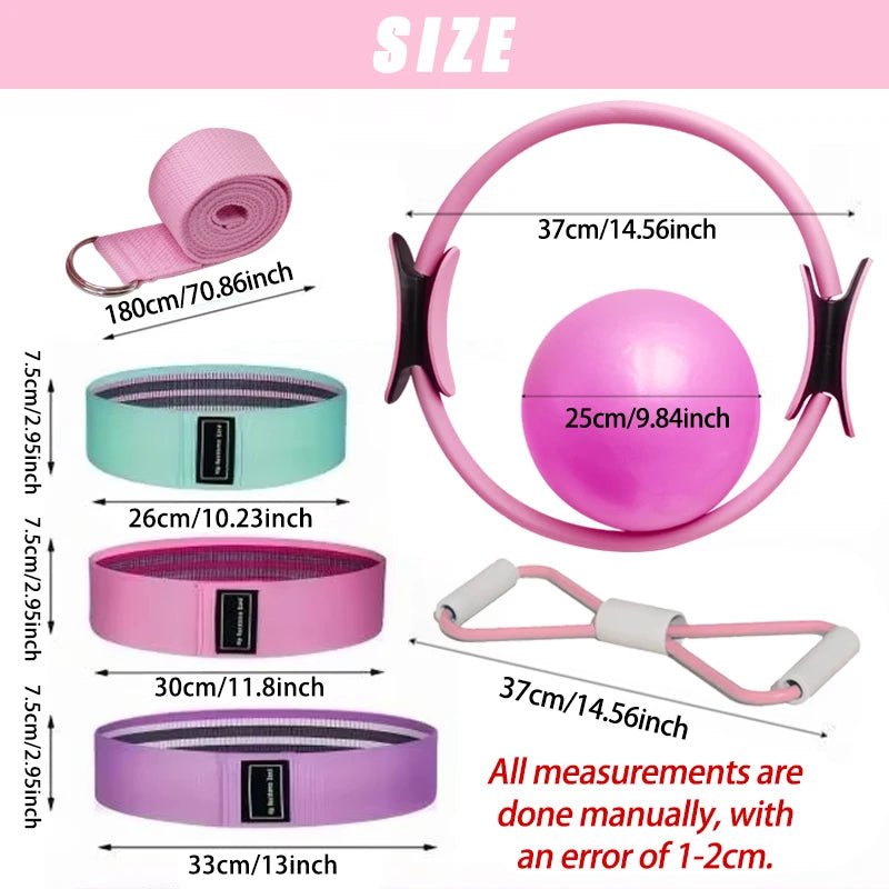 NEW Pilates Ball And Ring Set Pilates Fitness Ring Resistance Band Exercise Workout Fitness Equipment For Pregnancy PostpartumEstaliosFitEstaliosFit184448045;2026057;1778180122BQvQ5