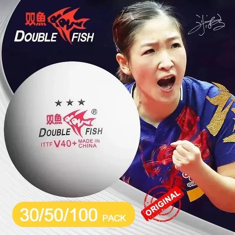 Original DOUBLE FISH V40+ 3 Star 30Pcs Ping Pong Ball Seamed ABS New Material Table Tennis Balls ITTF Standard Ping Pong BallsEstaliosFitEstaliosFit183651950;20260421;1776809351BnmJ9