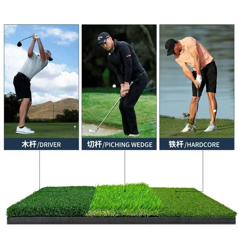 PGM Golf Hitting Mat 3 Grasses Golf Training Aids Indoor Outdoor Tri - Turf Golf Hitting Grass GolfMats Indoor Backyard DJD010EstaliosFitEstaliosFit183651764;20260421;17768093316sE18