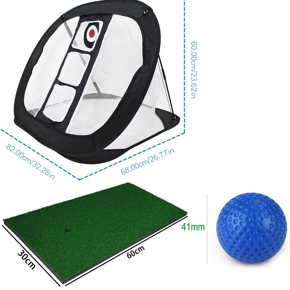 Pop Up Golf Chipping Net, Indoor/Outdoor Golf Hitting Net with Golf Mat and golf balls for Indoor Backyard Practice Swing GameEstaliosFitEstaliosFit183651690;20260421;17768092541Ufc6