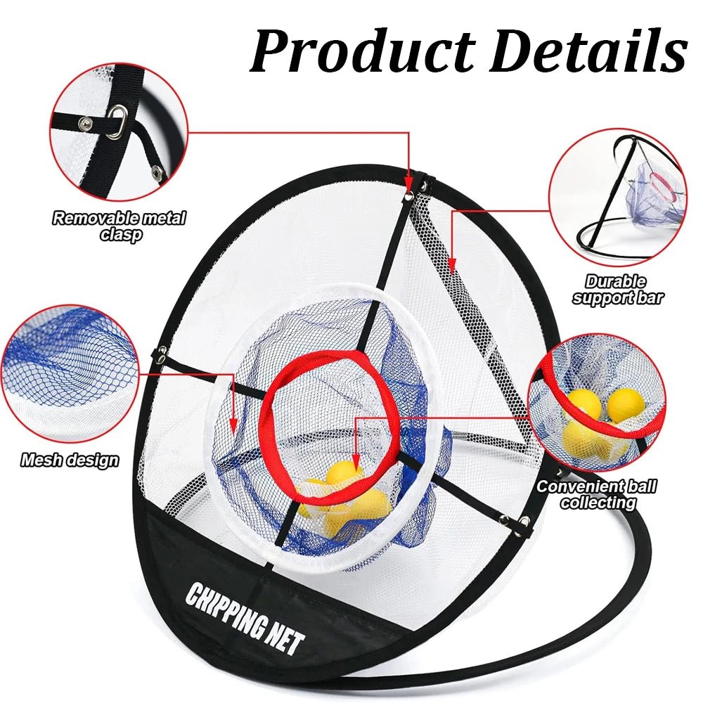 Pop Up Golf Practice Chipping Net with Golf Hitting Mat Training Target Portable Folding Net for Accuracy and Swing PracticeEstaliosFitEstaliosFit183651679;20260421;1776809254PwI3a