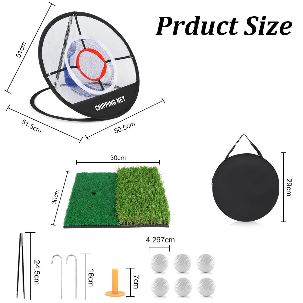Pop Up Golf Practice Chipping Net with Golf Hitting Mat Training Target Portable Folding Net for Accuracy and Swing PracticeEstaliosFitEstaliosFit183651679;20260421;1776809254PwI3a