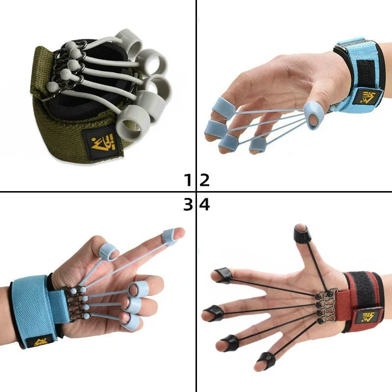 Portable Hand Gripper Silicone Finger Expander Hand Grip Wrist Strength Trainer Finger Exerciser Resistance Band Fitness.