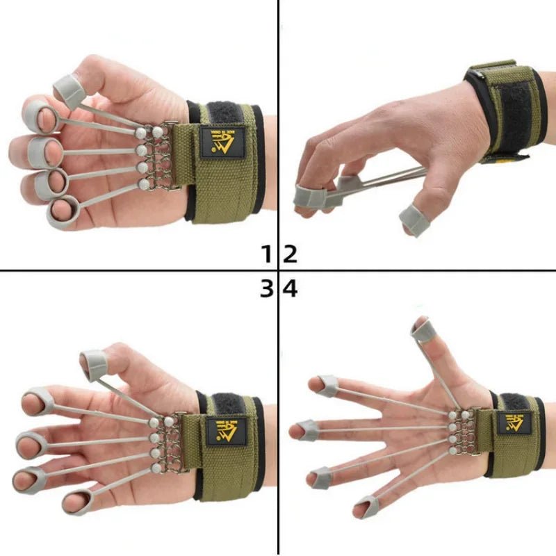 Portable Hand Gripper Silicone Finger Expander Hand Grip Wrist Strength Trainer Finger Exerciser Resistance Band Fitness.