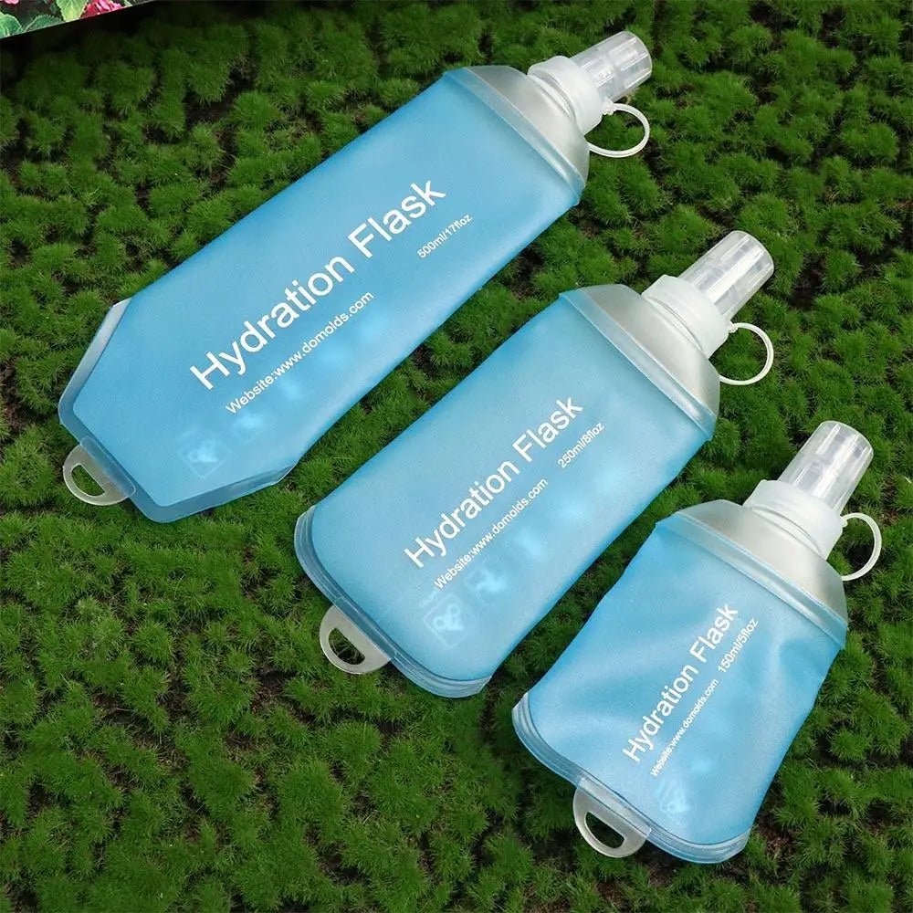 Portable TPU Folding Water Bottle Soft Flask Blue Sport Water Bottle Water Bag Collapsible Water Bottle 500ML 250ML 150MLEstaliosFitEstaliosFit183652092;20260421;1776809358x0DH9