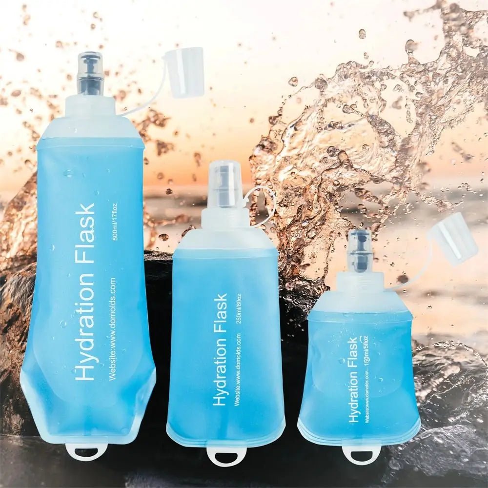 Portable TPU Folding Water Bottle Soft Flask Blue Sport Water Bottle Water Bag Collapsible Water Bottle 500ML 250ML 150MLEstaliosFitEstaliosFit183652092;20260421;1776809358x0DH9