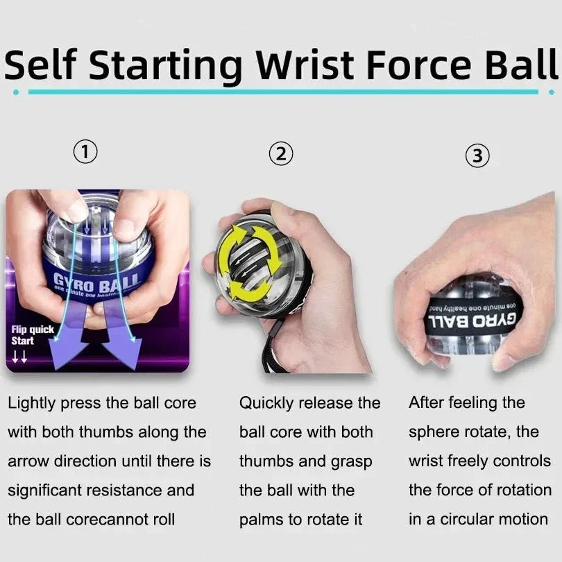 Powerball Forearm Exerciser Muscle Fitness Equipment Gyroscope Power Ball Gyro Wrist Booster Trainer Hand ExerciseEstaliosFitEstaliosFit184081788;20260429;177745750736OzF