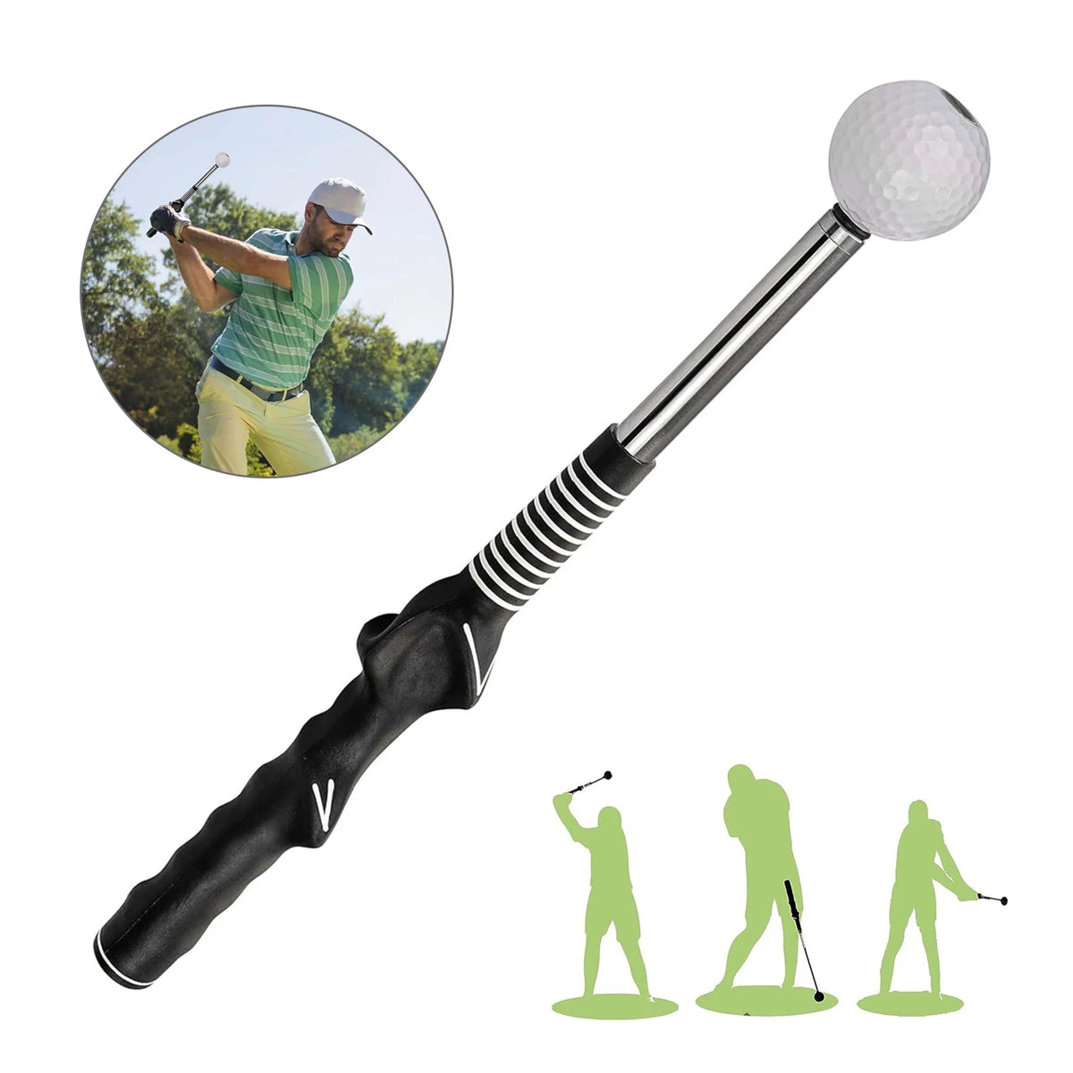Retractable Golf Swing Training Aid Rhythm Click Sound Golf Grip Trainer Attachment for Indoor Practice Golf AccessoriesEstaliosFitEstaliosFit183651704;20260421;1776809255iKmDY