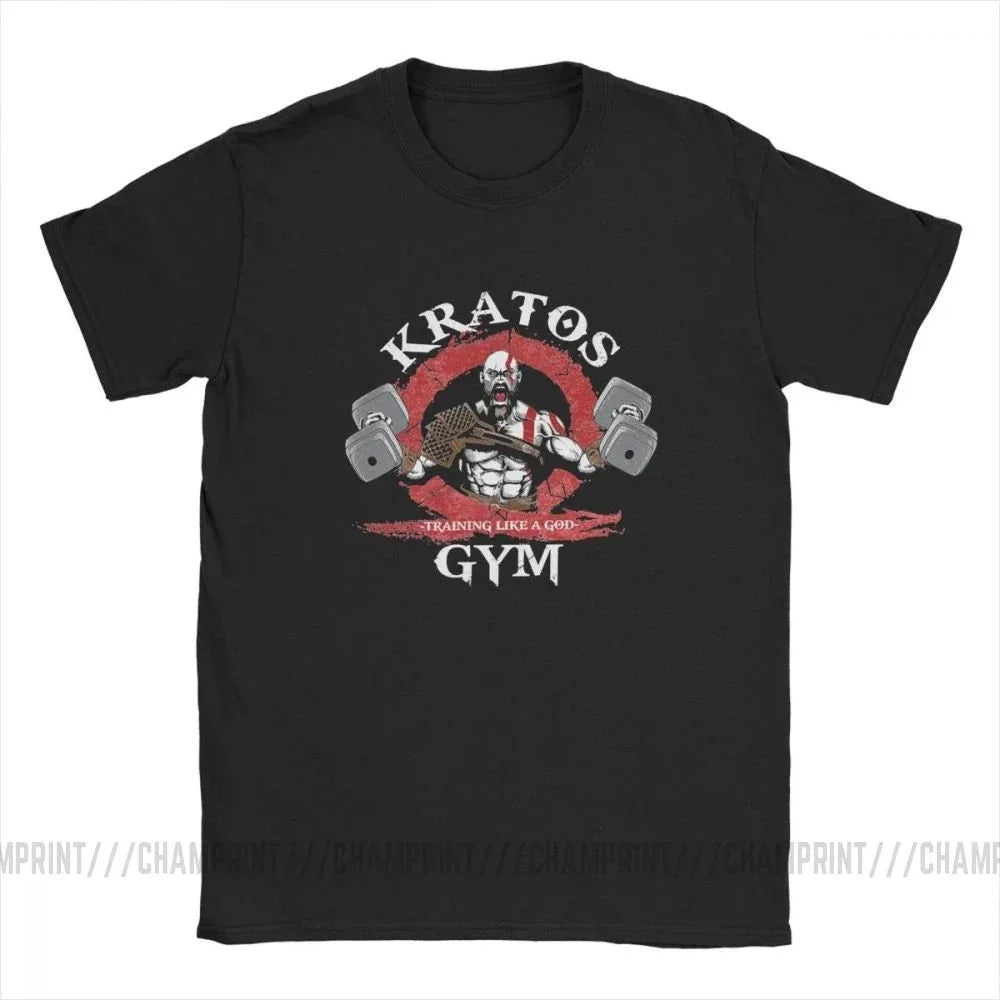 Retro God Of War Kratos Gym Workout Bodybuilding T Shirt Spartan warrior Fitness Graphic Clothes 100% Cotton All size tops S - 6XLEstaliosFitEstaliosFit184449908;2026057;1778180417X8T1l