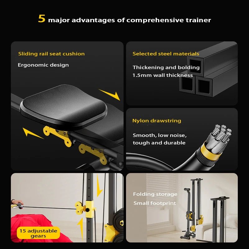 Rowing machine fitness equipment, exercise high pull stand dumbbell multifunctional integrated training device, smith machineEstaliosFitEstaliosFit184081805;20260429;1777457510C8uEs