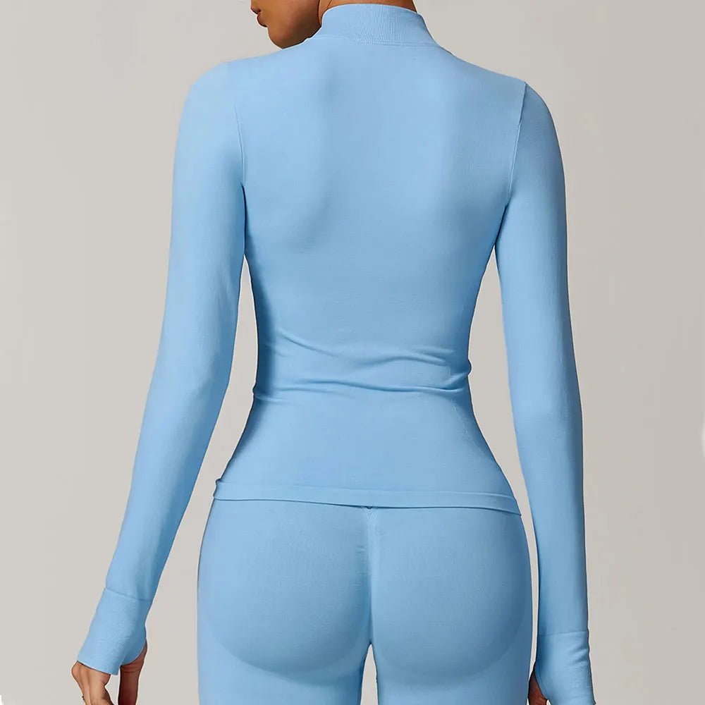 Seamless Long Sleeve Zip Yoga Jacket for ActivewearEstaliosFitEstaliosFit184217895;2026052;1777703475UKlOq