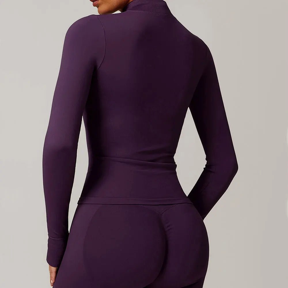 Seamless Long Sleeve Zip Yoga Jacket for ActivewearEstaliosFitEstaliosFit184217895;2026052;1777703475UKlOq