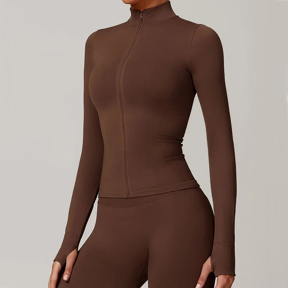 Seamless Long Sleeve Zip Yoga Jacket for ActivewearEstaliosFitEstaliosFit184217895;2026052;1777703475UKlOq
