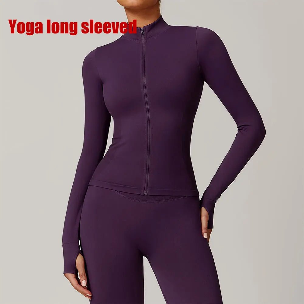 Seamless Long Sleeve Zip Yoga Jacket for ActivewearEstaliosFitEstaliosFit184217895;2026052;1777703475UKlOq