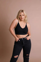 Plus – Size Brami Top – Seamless Padded Texture