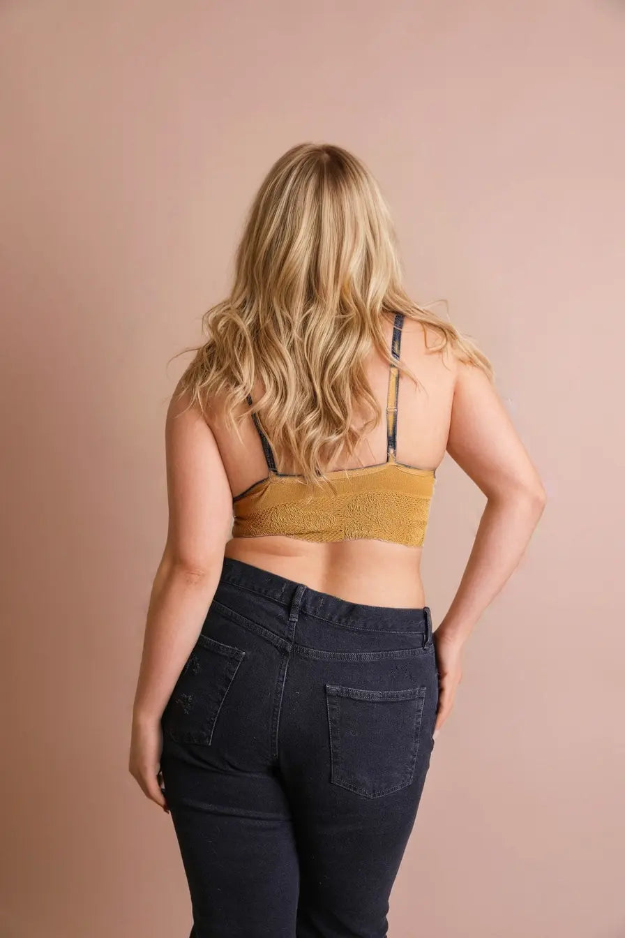 Plus – Size Brami Top – Seamless Padded Texture