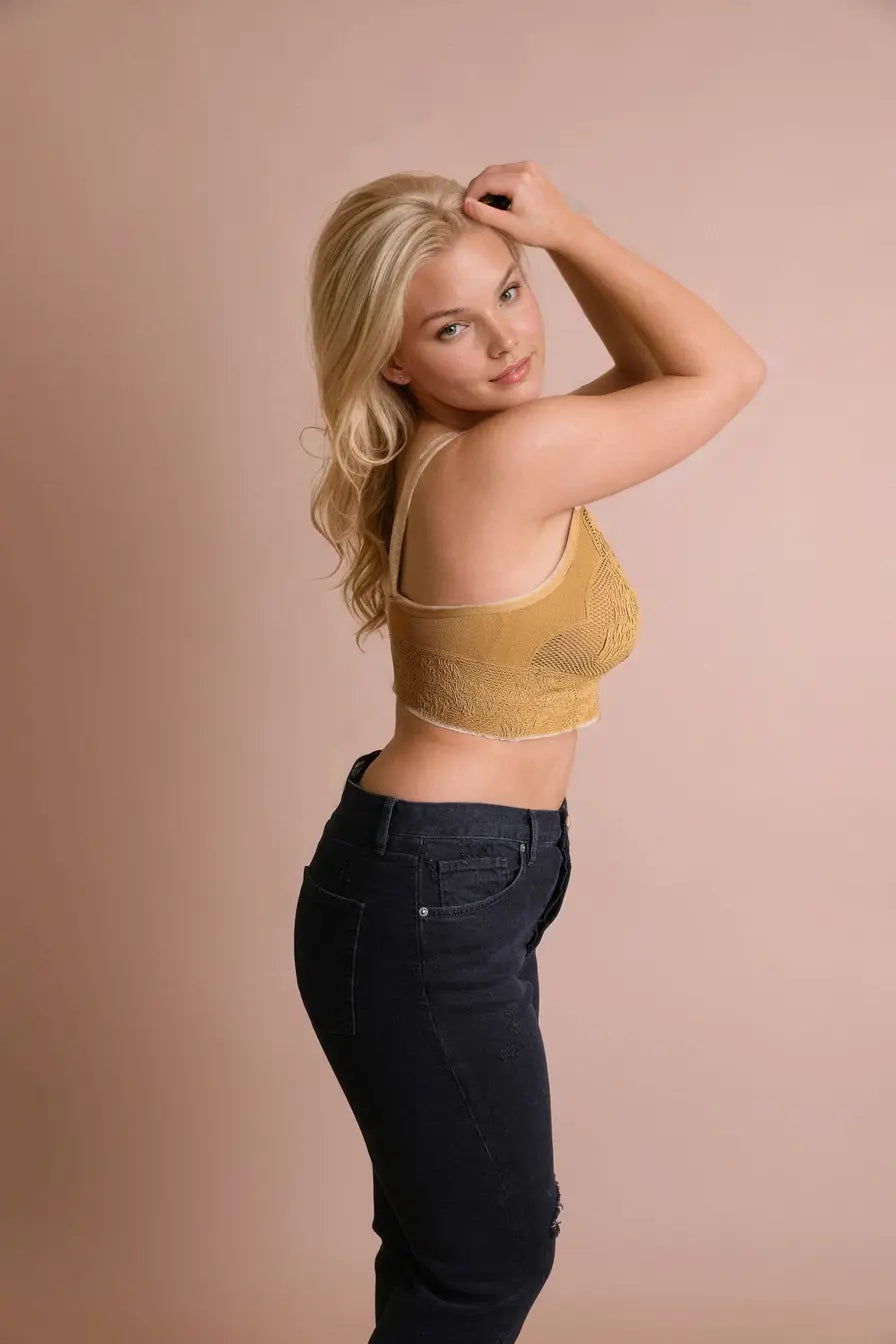 Plus – Size Brami Top – Seamless Padded Texture