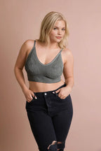 Plus – Size Brami Top – Seamless Padded Texture