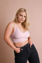 Plus – Size Brami Top – Seamless Padded Texture